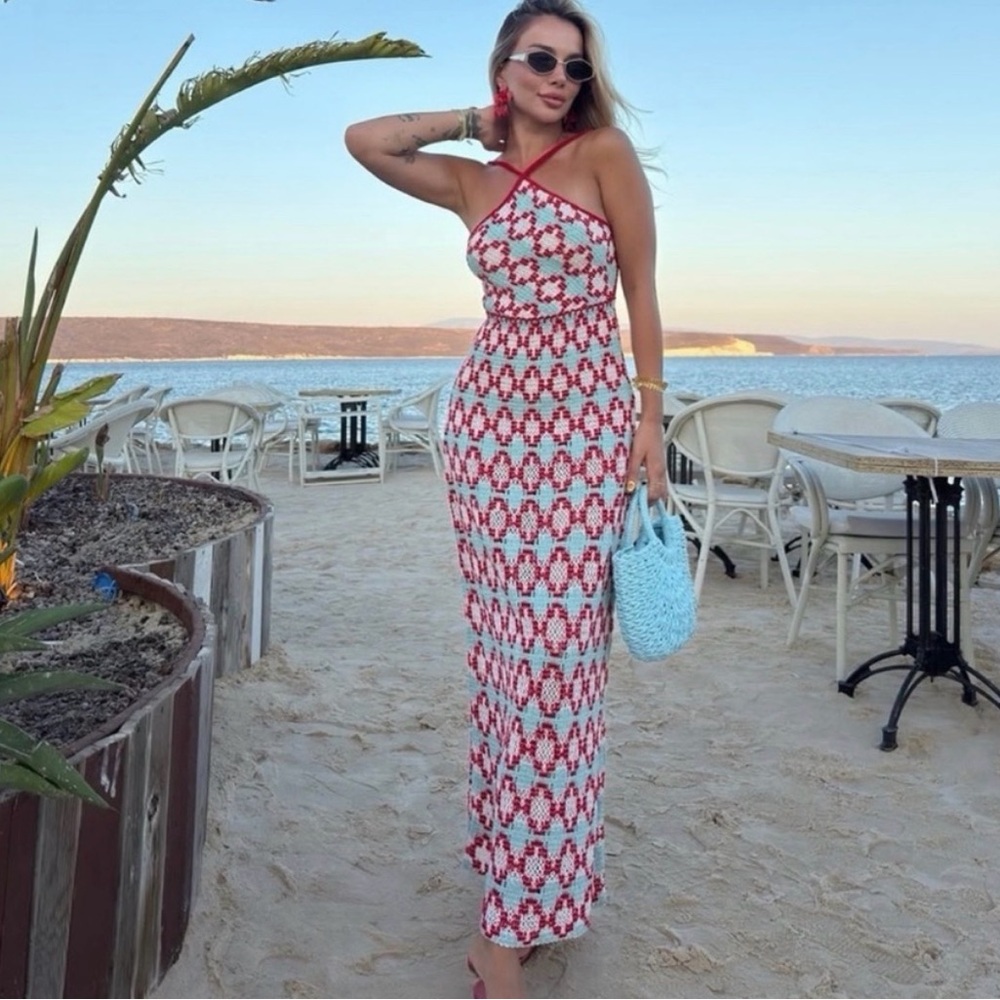 Zara knit Halter Maxi Dress